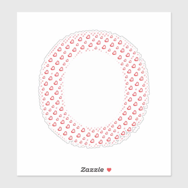 STICKER LETTRES COMPOSÉES DE CŒURS (Feuille)