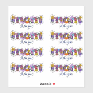Sticker Lettres florales