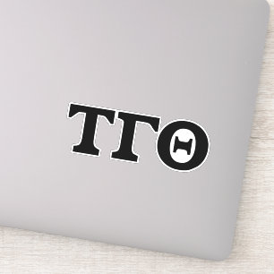 Sticker Lettres Tau Gamma Theta Vinyl - Lettres noires