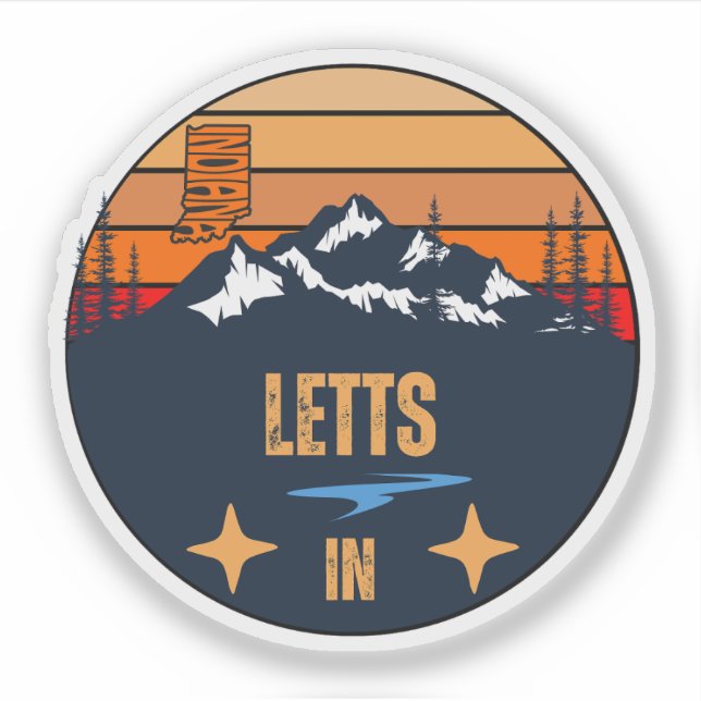 Sticker Letts, Indiana (Devant)