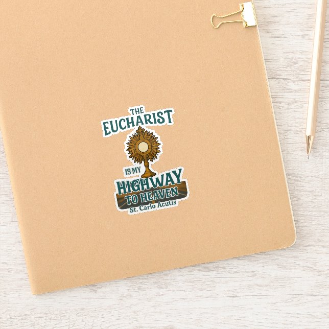 Sticker L'Eucharistie est ma route vers le ciel (Carnet)