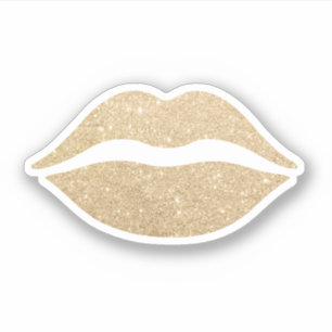 Sticker Lèvres girly assez mignonnes modernes élégantes