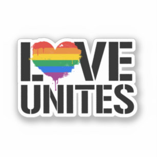 STICKER LGBTQ AMOUR UNITÉ