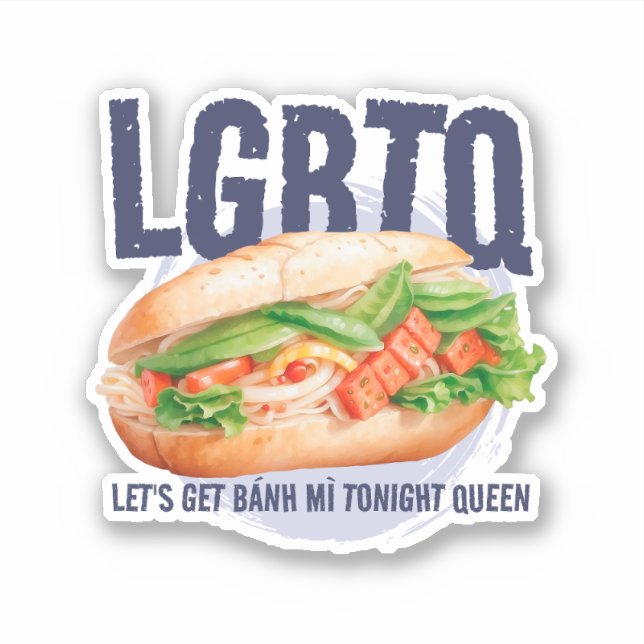 Sticker LGBTQ OBTENONS BÁNH Mø CE SOIR REINE (Devant)