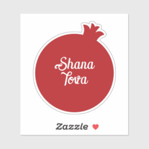 Sticker L'hébreu Shana Tova et Apple