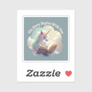 Sticker L'Histoire Commence Avec Vous - Cute Unicorn