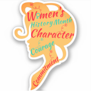 STICKER L'HISTOIRE DES FEMMES MOIS CARACTÈRE ENGAGEMENT DU