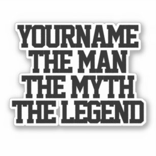 Sticker L'homme mythe légende vinyle personnalisé kiss-cut