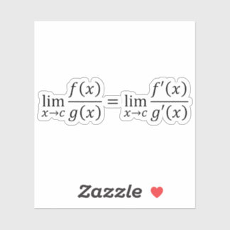 Sticker L'Hopital's Rule - Math And Calculus Basics