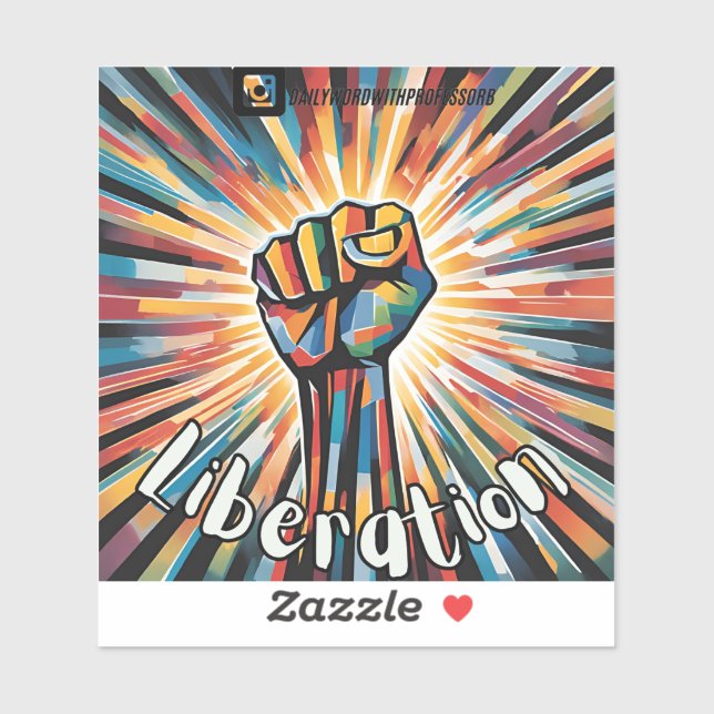 Sticker "Libération" - Un symbole audacieux de l'unité (Feuille)