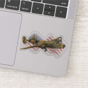 Sticker Liberator patriotique B-24 2ÈME GUERRE MONDIALE Lo