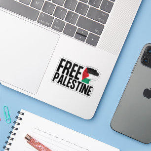 Sticker Libérez la Palestine Handfle drapeau palestinien B