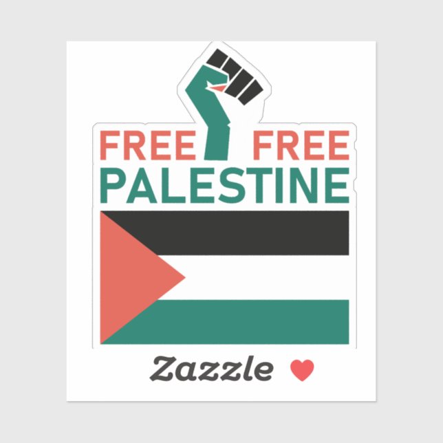 Sticker Libérez la Palestine libre. Arrêter la guerre (Feuille)