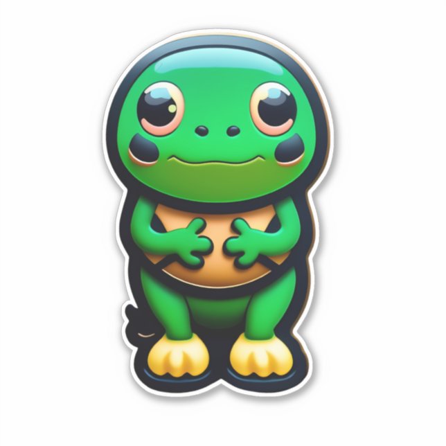 Sticker Libérez votre artiste de grenouille intérieure ave (Devant)