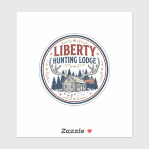 Sticker Liberty Hunting Lodge Patriotique Chasse Patriotiq