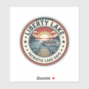 Sticker Liberty Lake Patriotique Vie Lacustre Patriotique