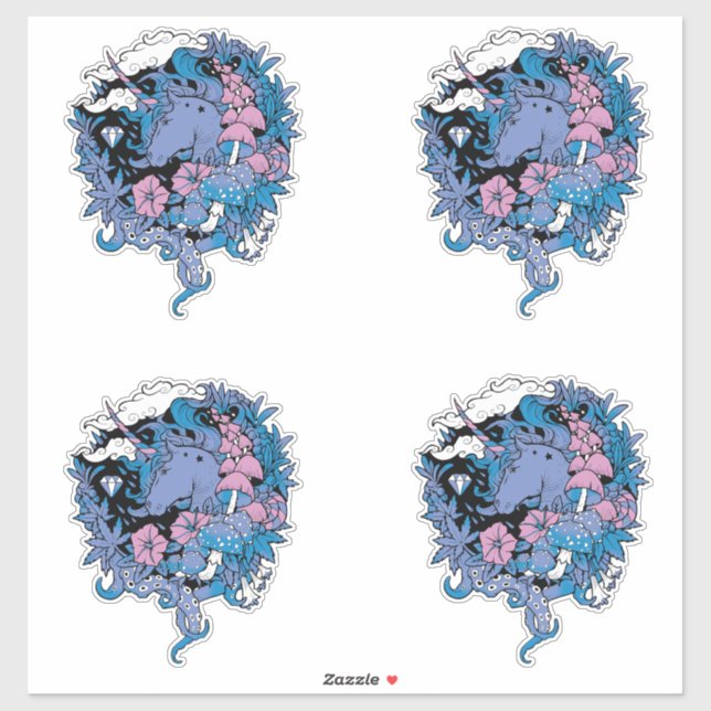 Sticker Licorne (Feuille)