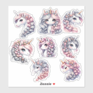 Sticker Licorne bébé magique à l'aquarelle moderne