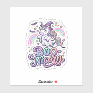 Sticker Licorne Boo-licorne Vecteur Premium Conception Vec