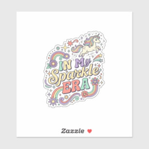 Sticker Licorne Dans Mon Ère de Brillance Vêtements Kawaii