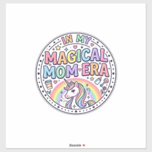 Sticker Licorne Dans Mon Ère De Maman Magique Drôle De Mai