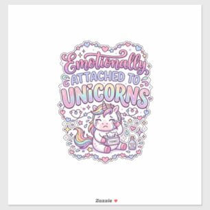 Sticker Licorne émotionnellement attachée aux originaux de