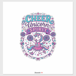 Sticker Licorne Joie Esprit Licorne Coloré POD Artwork_