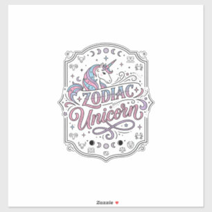Sticker Licorne Zodiaque Licorne Conception De Cadeau Ludi