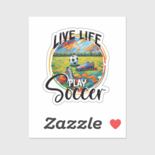 Sticker Life Live Jouer au football, joueur de football
