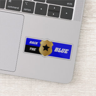 Sticker Ligne Bleue Mince, la police bénie par Dieu
