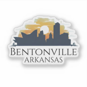 Sticker Ligne d'horizon de Bentonville, Arkansas