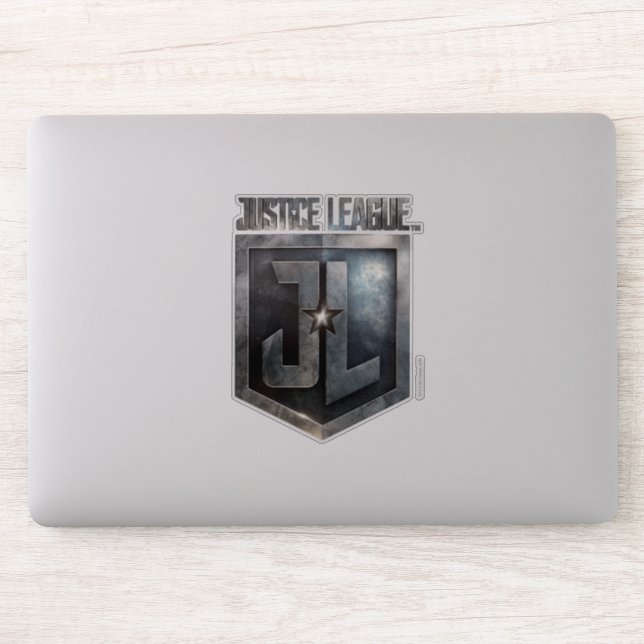 Sticker Ligue de Justice | Bouclier JL métallique (Ordinateur)