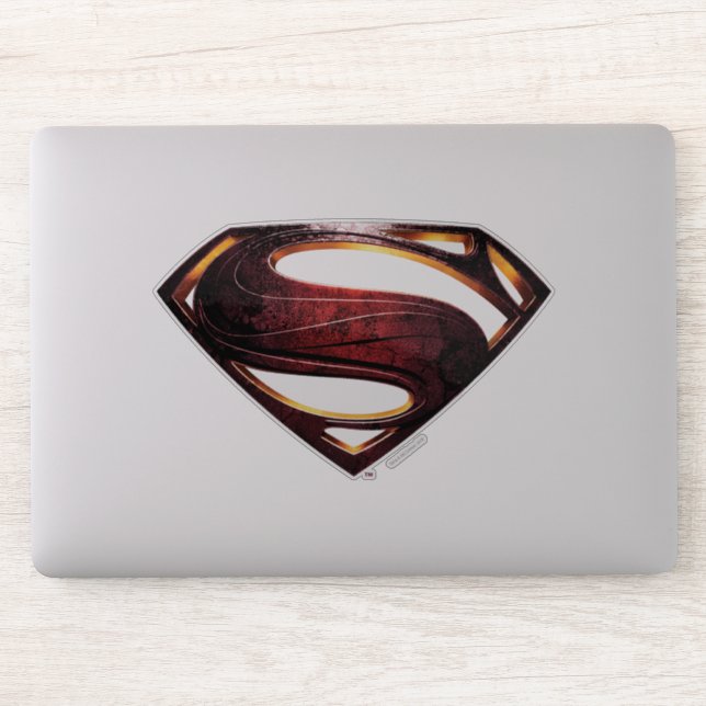 Sticker Ligue de Justice | Symbole de superman métallique (Ordinateur)