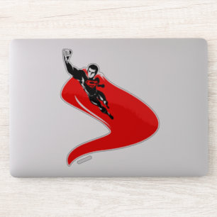 Sticker Ligue de la justice  Superman Flying Noir Pop Art