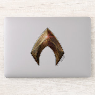 Sticker Ligue de la justice  Symbole d'aquaman métallique