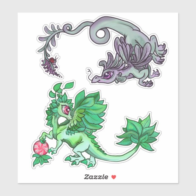 Sticker Lil Garden Dragons (Feuille)
