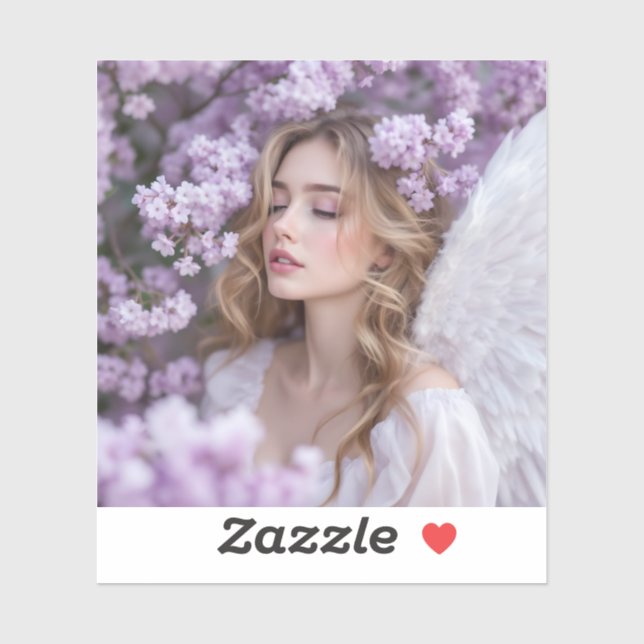 Sticker Lilac Dreams - Serene Spring Angel (Feuille)