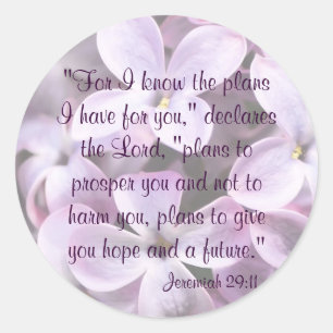 Sticker Lilacs Jeremiah 29:11