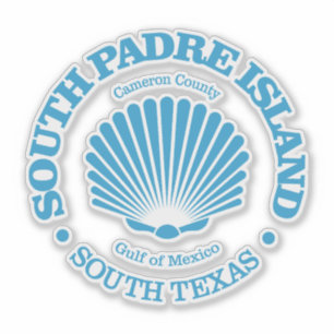Sticker L'île de South Padre (coquillage)