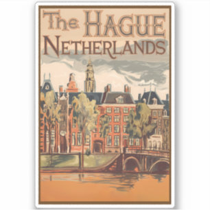 Sticker L'illustration de La Haye Pays-Bas