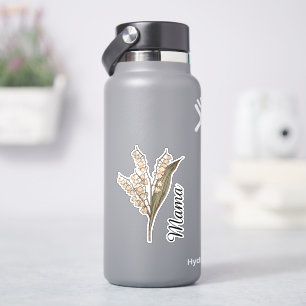 Sticker Lily of the Valley personnalisé Nom floral personn