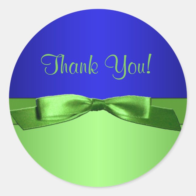 Sticker Lime et Royal Blue Merci (Devant)