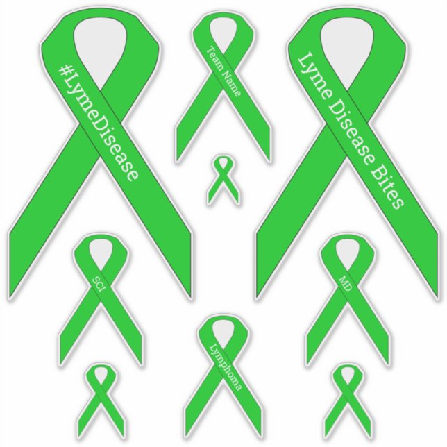 Sticker [Lime Green] Ruban Lyme, MD, Sensibilisation au ly (Devant)