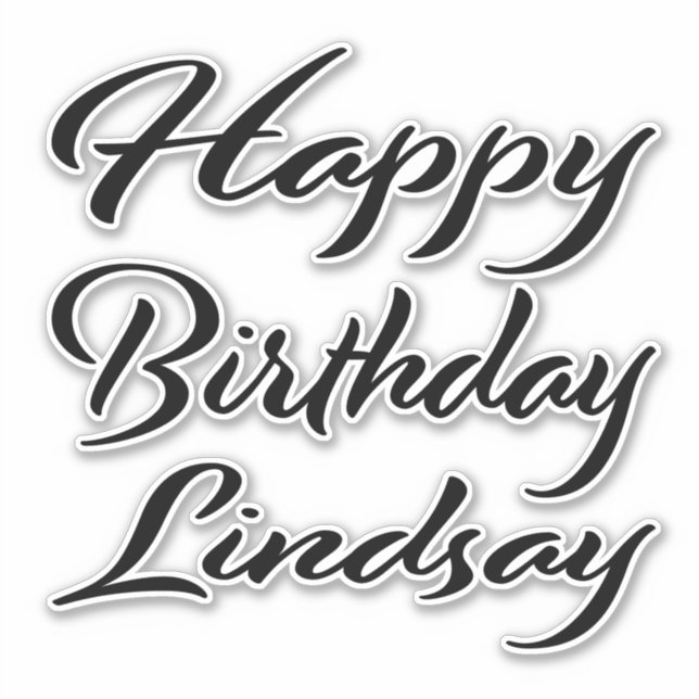 Sticker Lindsay Nom Prénom Anniversaire de l'autocollant n (Devant)