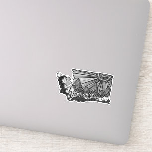 Sticker Lineart de Washington