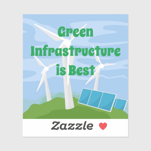 Sticker L'infrastructure verte est la meilleure (Feuille)