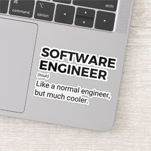 Sticker L'ingénieur logiciel, un développeur amusant dit :