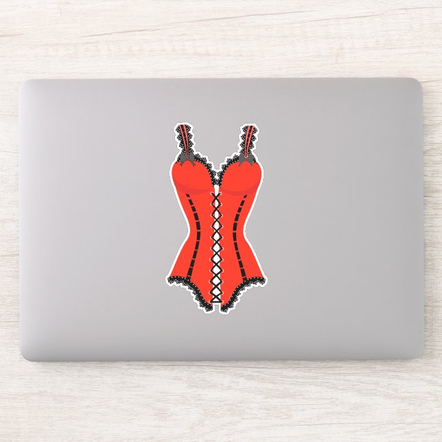 Sticker Lingerie rouge et noir (Ordinateur)