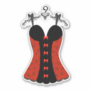 Sticker Lingerie rouge et noire de Bachelorette