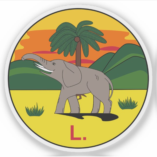 Sticker L'insigne de la colonie de Lagos, Nigeria (1886-19 (Devant)
